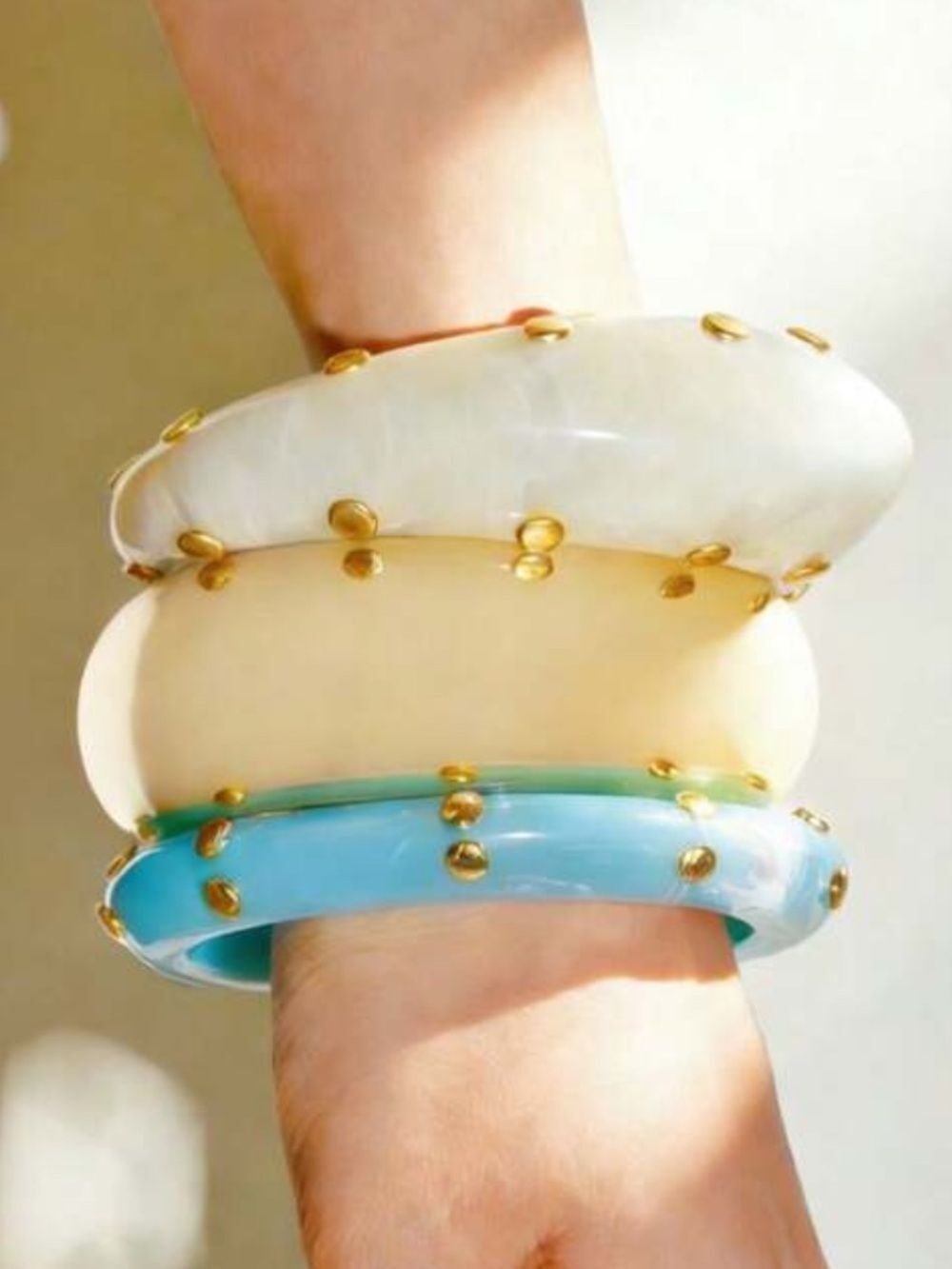 Turquoise Blue Bangle Bracelet N2281